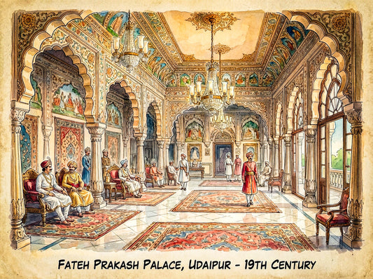Fateh Prakash Palace Udaipur Wall Decor Frame. A4 size